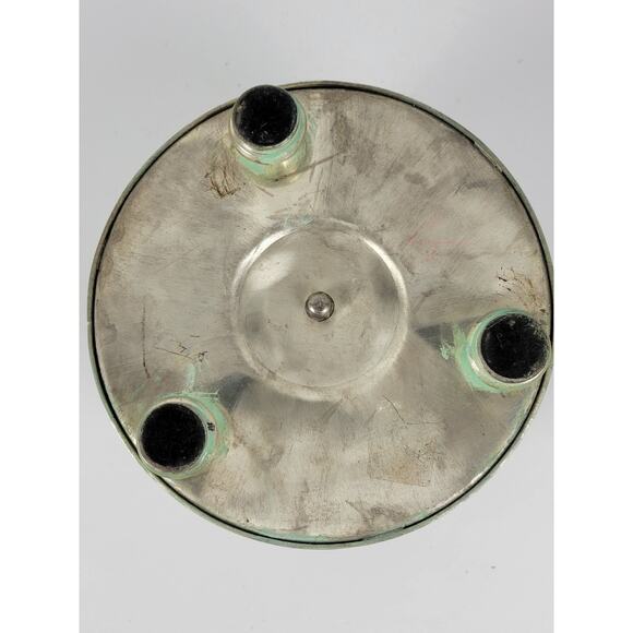 Vintage Candle‎ Holder Brass Rose Detail Victorian Footed Heavy - Picture 11 of 16